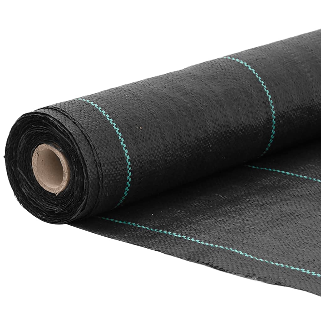 Vidaxl Carrot tissu 1,5x150 m polypropène noir