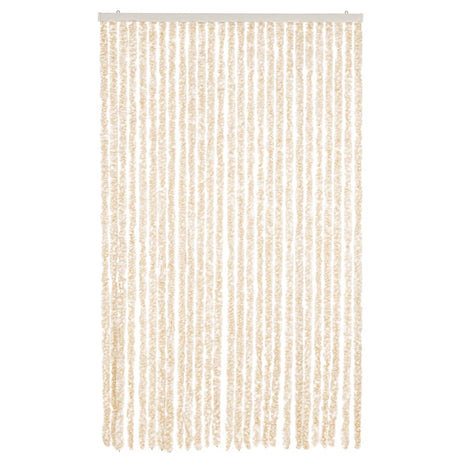 Vidaxx Fliegenvorhang 118x220 cm Chenille Beige und Weiß
