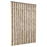 Vidaxx Fliegenvorhang 118x220 cm Chenille Dunkelbraun und Beige