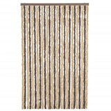 Vidaxl vliegengordijn 118x220 cm chenille donkerbruin en beige