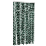 Vidaxx Fliegenvorhang 118x220 cm Chenille grün und weiß