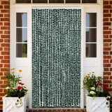 Vidaxx Fliegenvorhang 118x220 cm Chenille grün und weiß