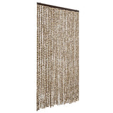 Vidaxx Fliegenvorhang 118x220 cm Chenille Beige und Braun