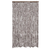 Vidaxx Fliegenvorhang 118x220 cm Chenille braun und weiß