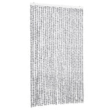 Vidaxx Fliegenvorhang 118x220 cm Chenille Hellgrau und Dunkelgrau