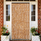 Vidaxx Fliegenvorhang 118x220 cm Chenille Ocker und Weiß