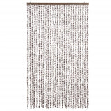 Vidaxx Fliegenvorhang 118x220 cm Chenille Taupe und Weiß