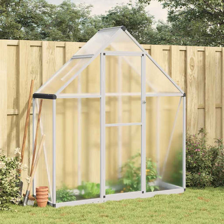 Vidaxx Gartengewächshaus mit Grundgestell 169x58x195 cm Aluminium silberfarben