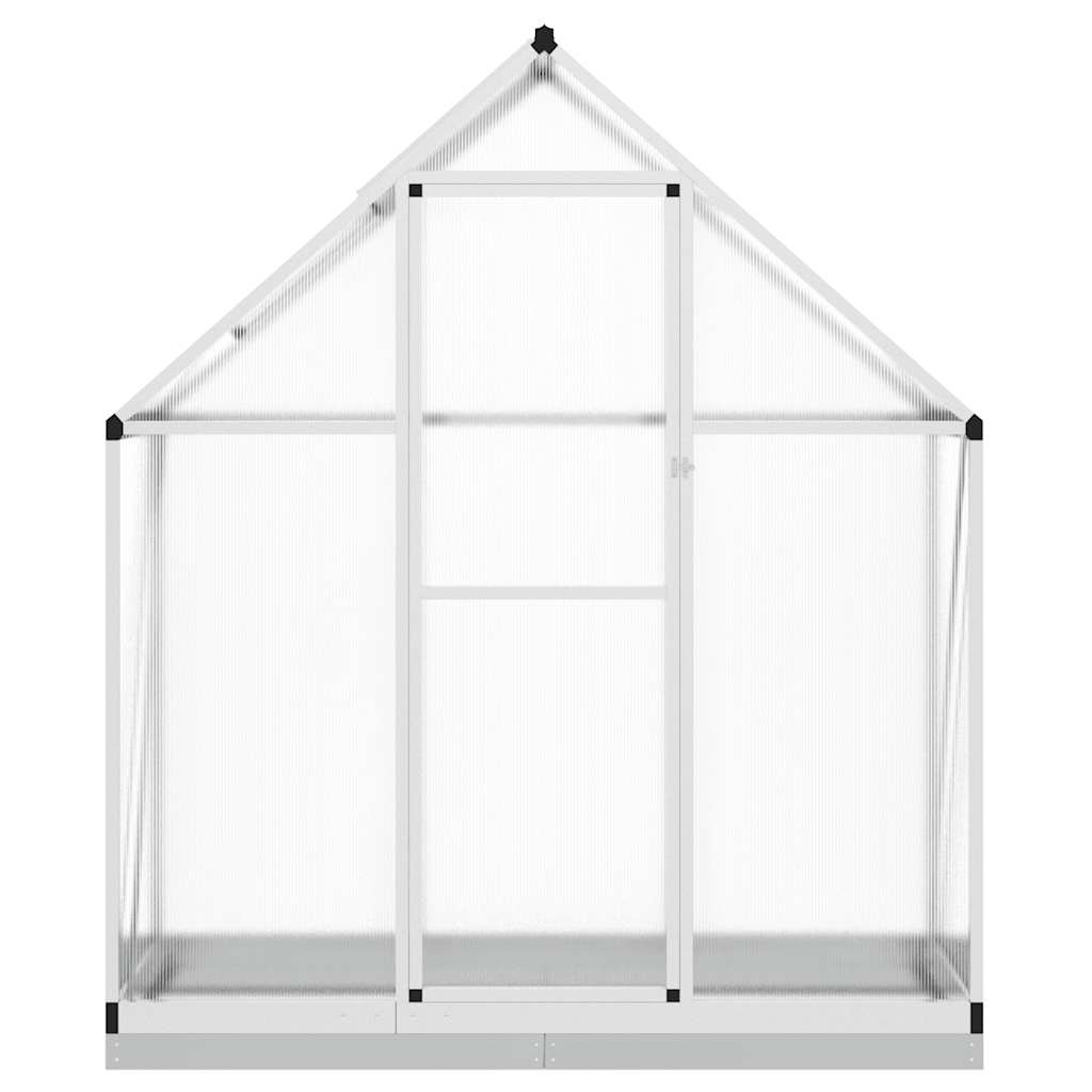 Vidaxxl Gartengewächshaus mit Grundgestell 169x58x202 cm Aluminium silberfarben