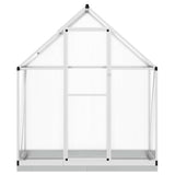 Vidaxxl Gartengewächshaus mit Grundgestell 169x58x202 cm Aluminium silberfarben