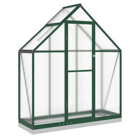 Vidaxx Gartengewächshaus mit Grundgestell 169x58x202 cm Aluminium grün