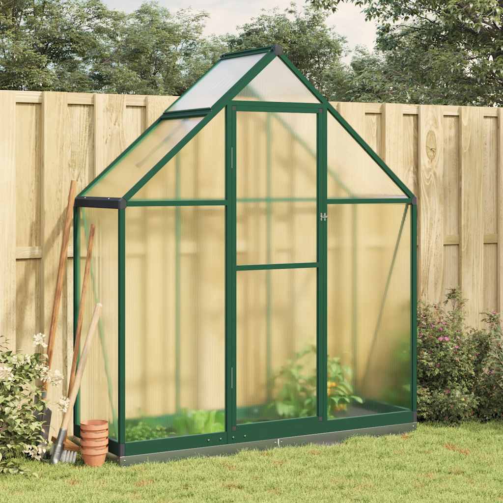 Vidaxx Gartengewächshaus mit Grundgestell 169x58x202 cm Aluminium grün