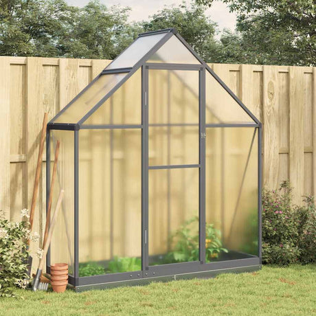 Vidaxx Gartengewächshaus mit Grundgestell 169x58x202 cm Aluminium Anthrazit