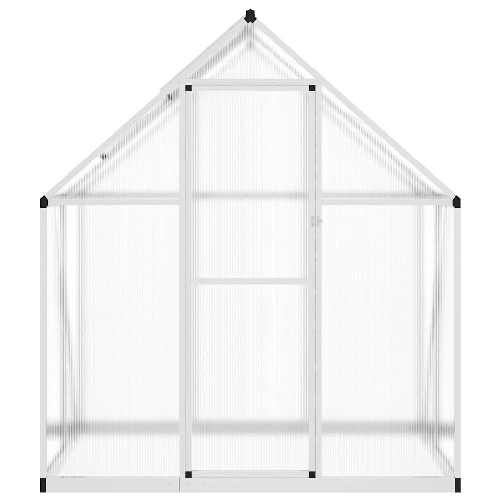 Vidaxxl Gartengewächshaus mit Grundgestell 169x114x195 cm Aluminium silberfarben