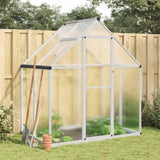 Vidaxxl Gartengewächshaus mit Grundgestell 169x114x195 cm Aluminium silberfarben