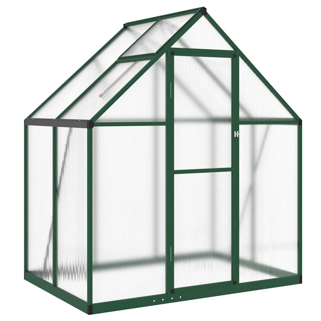 Vidaxx Gartengewächshaus mit Grundgestell 169x114x195 cm Aluminium grün