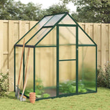 Vidaxx Gartengewächshaus mit Grundgestell 169x114x195 cm Aluminium grün