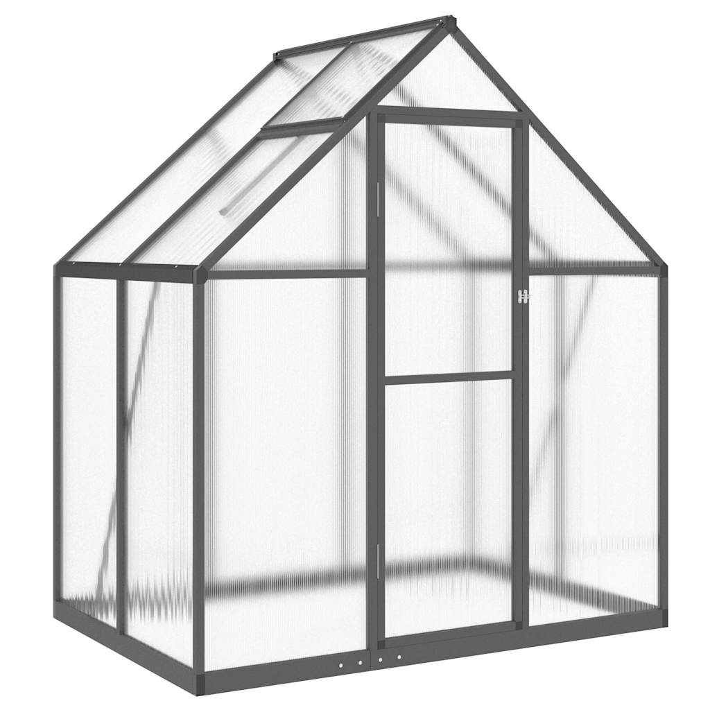 Vidaxx Gartengewächshaus mit Grundrahmen 169x114x195 cm, Farbe Aluminium Anthrazit