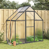 Vidaxx Gartengewächshaus mit Grundrahmen 169x114x195 cm, Farbe Aluminium Anthrazit