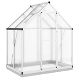 Vidaxxl Gartengewächshaus mit Grundgestell 169x114x202 cm Aluminium silberfarben