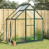 Vidaxx Gartengewächshaus mit Grundgestell 169x114x202 cm Aluminium grün