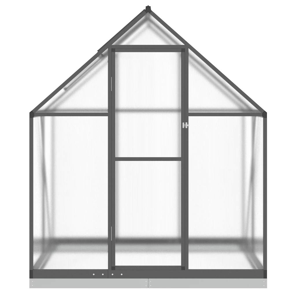Vidaxx Gartengewächshaus mit Grundrahmen 169x114x202 cm, Farbe Aluminium Anthrazit