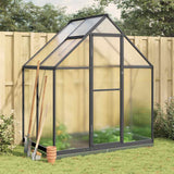 Vidaxx Gartengewächshaus mit Grundrahmen 169x114x202 cm, Farbe Aluminium Anthrazit