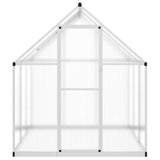 Vidaxxl Gartengewächshaus mit Grundgestell 169x169x195 cm Aluminium silberfarben