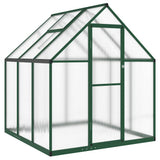 Vidaxx Gartengewächshaus mit Grundgestell 169x169x195 cm Aluminium grün