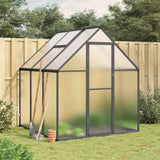 Vidaxx Gartengewächshaus mit Grundrahmen 169x169x195 cm, Farbe Aluminium Anthrazit