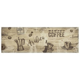Vidaxx Küchenmatte waschbar Kaffeedruck 60x180 cm samtbraun