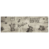 Vidaxx Küchenmatte waschbar Kaffeedruck 60x180 cm samtgrau