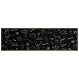 Vidaxx Küchenmatte waschbarer Morgendruck 45x150 cm samtschwarz