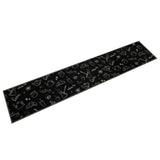 Vidaxx Küchenmatte waschbarer Morgendruck 60x300 cm samtschwarz