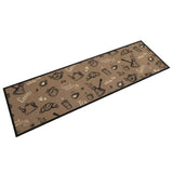 Vidaxx Küchenmatte waschbarer Morgendruck 45x150 cm samtbraun