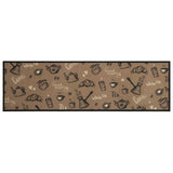 Vidaxx Küchenmatte waschbarer Morgendruck 45x150 cm samtbraun