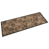 Vidaxx Küchenmatte waschbarer Morgendruck 60x180 cm samtbraun