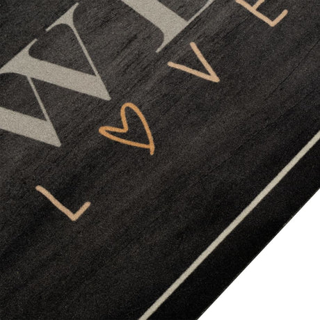 Vidaxx Küchenmatte waschbar Kaffeetext 45x150 cm Samt