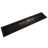 Vidaxx Küchenmatte waschbar Kaffeetext 60x300 cm Samt