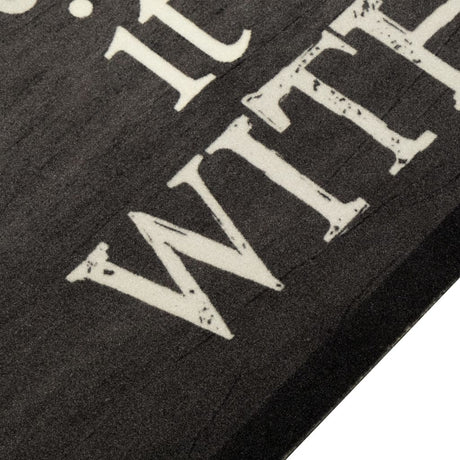 Vidaxx Küchenmatte waschbar Tassendruck 45x150 cm Samt schwarz