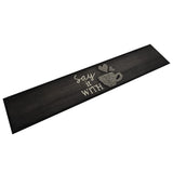 Vidaxx Küchenmatte waschbar Tassendruck 60x300 cm Samt schwarz