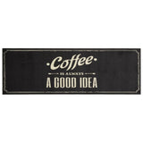 Vidaxx Küchenmatte waschbar Kaffeetext 60x180 cm Samt