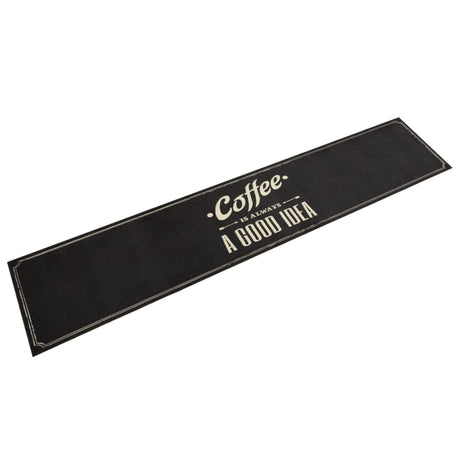 Vidaxx Küchenmatte waschbar Kaffeetext 60x300 cm Samt