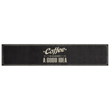 Vidaxx Küchenmatte waschbar Kaffeetext 60x300 cm Samt