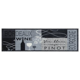 Vidaxx Küchenmatte waschbarer Weindruck 45x150 cm samtgrau