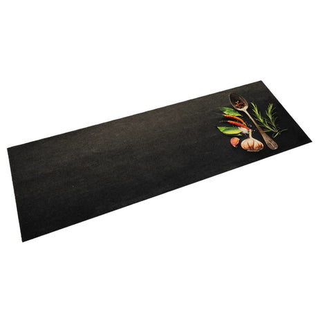Vidaxx Küchenmatte waschbarer Kräuterdruck 60x180 cm Samt