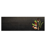 Vidaxx Küchenmatte waschbarer Kräuterdruck 60x180 cm Samt