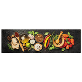 Vidaxx Küchenmatte waschbarer Kräuterdruck 45x150 cm Samt