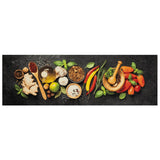 VidaXL Küchenmatte waschbarer Kräuterdruck 60x180 cm Samt