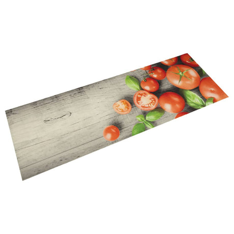 Vidaxx Küchenmatte waschbarer Tomatendruck 45x150 cm Samt